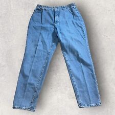 Vintage Lee Jeans Mens 18M Blue 90s Denim Elastic Waist USA Street Baggy 33x30 picture