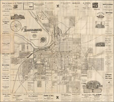 1899 Map of Montgomery Alabama American History Decor Poster Print picture