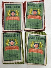 Vintage DOUBLE LIONS BRAND Firecracker Labels 16s 1970s Original 3X2