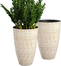 21 Inch Tall Planters Set of 2, Planters for Outdoor Indoor Plants Large Round picture
