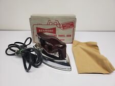 VINTAGE Kenmore Mod. 6255 Automatic Electric Travel Iron w/ Zipper Carrying Case picture