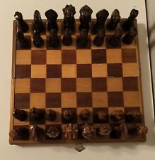 Vintage Antique Bisque Arnel Gothic Complete 32 Piece Chess Set picture