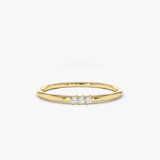 Minimalist Propose Ring for Women in 10K Gold Plated Sterling Silver picture
