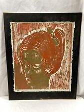 Farrell Walback Janet Woman Portrait Art Etching Signed picture