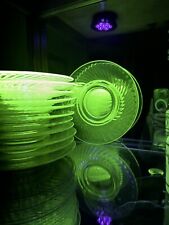VTG Uranium Swirl Green Set 12 Glass 8