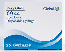(25) - Easy Glide 60cc /60ML LUER LOCK Disposable Syringes - NO NEEDLE -Sterile  picture