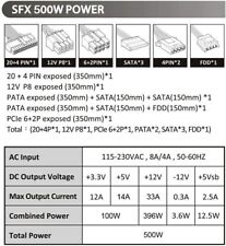 Apevia SFX-AP500W Mini ITX Solution/Micro ATX/SFX 500W Power Supply picture