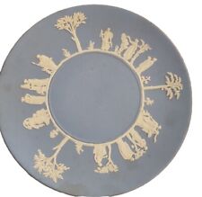 Vintage Wedgwood Blue Jasperware Grecian Sacrifice Plate England 9 3/8
