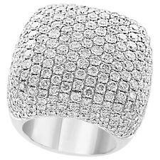 Features Glittering White 9.02CT Lab-Created Diamonds Square Dome Design Ring picture