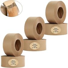 Water Activated Tape Brown Reinforced Kraft Paper Carton Sealing Gummed Tape picture