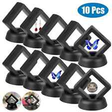 10Pcs 3D Floating Coin Display Frame Stand Holder Case Box For Jewelry Challenge picture