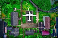 Aircraft aerial view building trees nature Custom Gaming Mat Desk 3271 picture