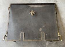 Antique Brass/Iron Fireplace Screen W/Andiron Slots picture