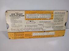 Morton's Air Duct Calculator HVAC sizing Ductulator Air Conditioning  picture