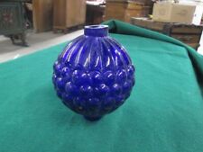 Glass Cobalt Blue Lightning Rod Ball Embossed Bubble Pattern Old Barn Farm picture