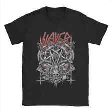 Vintage 1980s Metal Band Slayer Trash Metal T-Shirt Men O Neck Cotton T Shirt Sh picture