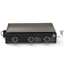 Pit Boss 3 Burner Tabletop Portable Gas Griddle Black with Fitted Cover 10961 picture