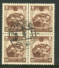 China 1937 Manchukuo 13 Fen Brown - Xinjing CDS Sc# 115 VFU F202 ⭐⭐⭐⭐⭐ picture