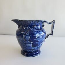 Historical Staffordshire Blue Pitcher In The Lafayette At Franklins Tomb 6