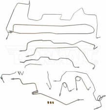 Fits 95-98 GM K1500, Reg Cab/Long Bed Brake Line Kit; Stainless-FL919224 picture
