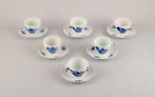 Royal Copenhagen, Blue Flower Braided, six coffee cups with saucers. picture