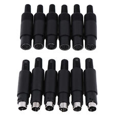 Mini DIN Plug Socket Connector 3/4/5/6/7/8 PIN Chassis Cable Mount Male FemJE__- picture