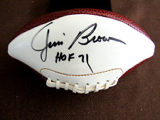 JIM BROWN HOF 71 CLEVELAND BROWNS SIGNED AUTO VINTAGE CLASSIC MINI FOOTBALL JSA picture