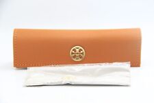 NEW TORY BURCH ORANGE SMALL AUTHENTIC EYEGLASSES CASE W/CLOTH picture