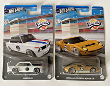 2024 Hot Wheels Vintage Racing Club BMW 2002  and Lamborghini Miura SV LOT of 2 picture