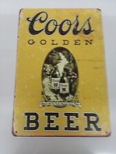 Vintage Style Metal Coors Golden Beer Sign picture
