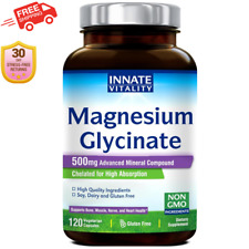 Innate Vitality Magnesium Glycinate 500mg, 70mg Elemental Magnesium per Cap, Hig picture