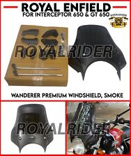 Fits Enfield WANDERER PREMIUM WINDSHIELD SMOKE For Interceptor 650 & GT 650 picture
