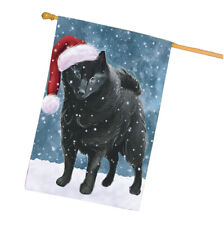 Christmas Let it Snow Schipperke Dog House Flag Outdoor Decor picture