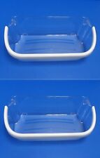 2 x 241808205 for Frigidaire / Electrolux Refrigerator Door Bin Clear / White picture