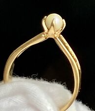 Vintage Act II Ring Band Size 8.75 Beautiful Gold Tone Faux Pearl Ladies 3.83g picture
