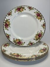 (4) ROYAL ALBERT OLD COUNTRY ROSES 10 3/8 DINNER PLATES - NEW picture