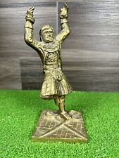 Handmade Brass Bearded soldier With Hands Raised Above made in britian picture