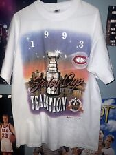 VTG 1993 Montreal Canadiens Stanley Cup T Shirt Bulletin Athletic NHL RARE XXL picture