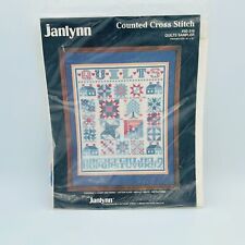 Vintage Janlynn Counted Cross Stitch 50-519 Quilts Sampler Kit 1987 USA picture