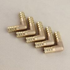 5Pcs Brass Barbed Tube Pipe Fitting Hose Barb Elbow 90 Degree (1/2