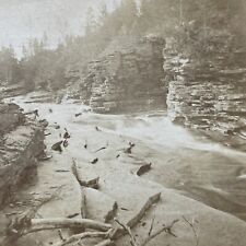 Antique 1870s Ammonoosuc Falls New Hampshire Stereoview Photo Card V1853 picture