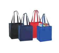 4Pcs Pack Reusable Grocery shopping tote bag, Eco friendly 13X10X15 heavy duty picture