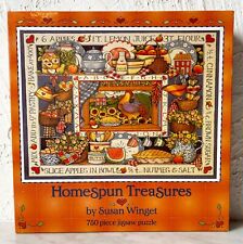 Vintage Susan Winget HomeSpun Treasures Apple Pie Recipe Jigsaw Puzzle 750 NEW picture
