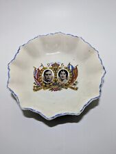 Vtg George VI & Elizabeth 1937 Coronation Trinket Dish Meakin England Sol Flaws picture