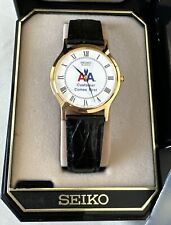 NOS VINTAGE SEIKO AMERICAN AIRLINES RARE CUSTOMER COMES FIRST MENS WATCH SJB022 picture