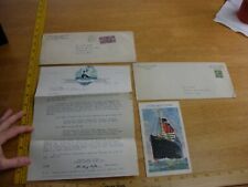 Cunard Travel Club card 1930 Aquatania letter on Letterhead 1929 VINTAGE Luxury picture