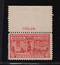 1925 Special Delivery 15c orange Sc E13 MNH OG plate number Hebert CV $140 (AV picture