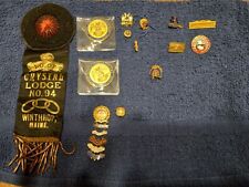 Vintage Masonic jewelry. K.o.C Various Fraternal Orgs. Antique. IOOF 14 ITEMS. picture