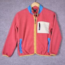 PATAGONIA Jacket Kids Large/12 Synchilla Fleece Sumac Red Multicolor Zip Pockets picture