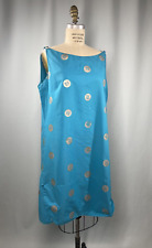 Vintage Dress SIZE XL 12 14 blue SHAHEEN'S OF HONOLULU HAWAII 60's 70's sheath picture